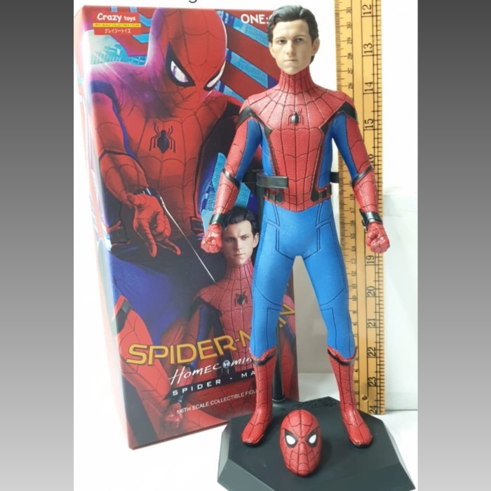 figure spiderman homecoming crazy toys action tinggi 31 cm