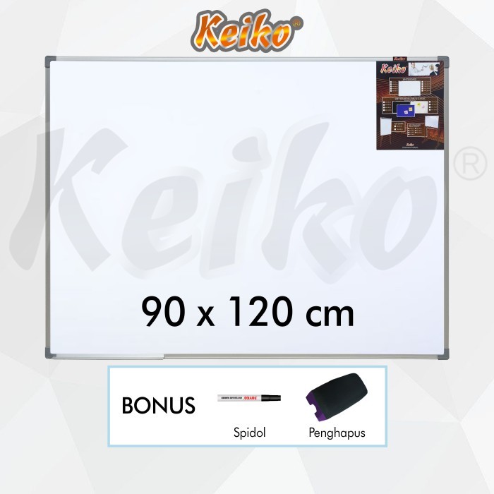 

Papan Tulis Whiteboard Gantung Single Face Keiko 90 x 120 cm