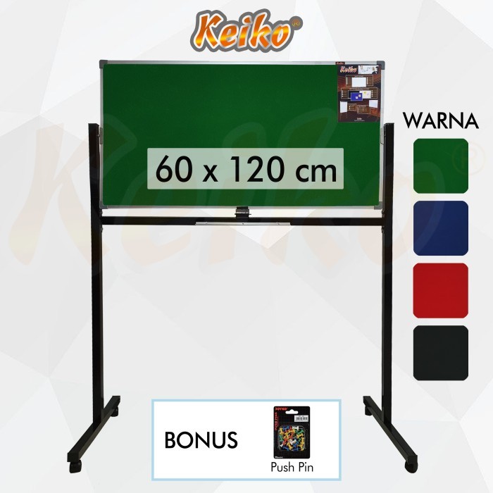 

Softboard Cork Board / Papan Mading Standing Bludru Keiko 60 x 120 cm