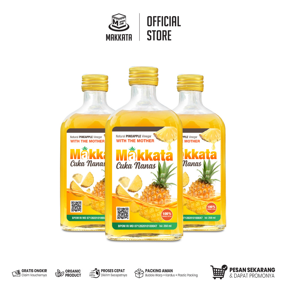 

MAKKATA Organic Natural Pineapple Vinegar With The Mother Makkata Cuka Nanas