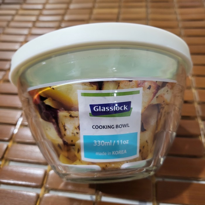 Produk Ready glasslock cooking bowl w steam hole 330ml wadah makanan mangkok kaca glass lock food
