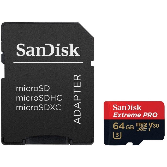 Sandisk Extreme Pro 64GB MicroSDXC U3 A2 V30 - Kartu Memori Kamera