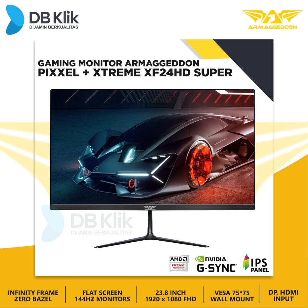 Armaggeddon Led Monitor Gaming Pixxel+ Xf24Hd Xtreme Super 24" 144Hz