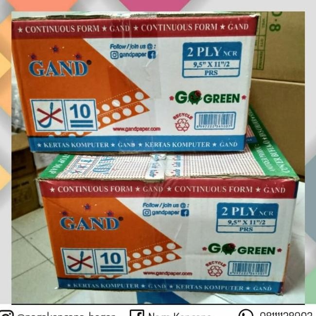 

Kertas Komputer Kecil K2 / Continuous Form 2 Ply Prs ( 9,5*11/2 ) New
