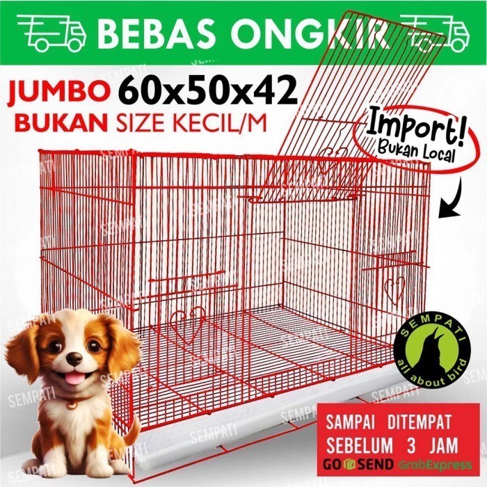SANGKAR ANJING KANDANG ANJING BESAR JUMBO BESI IMPORT UMBARAN