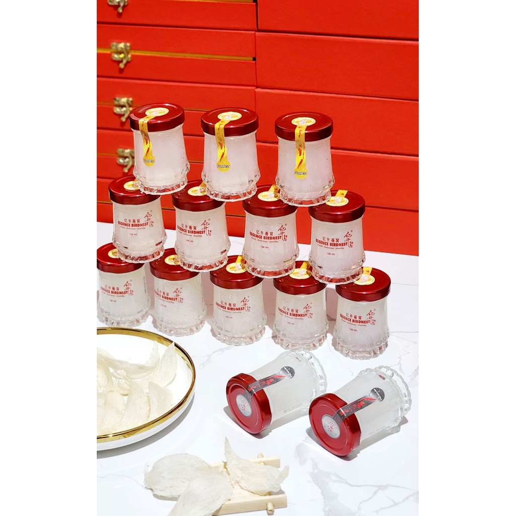 

Paket 12 Jar Fullnest + Free 1 Jar Premium Minuman Kesehatan Sarang Burung Walet Standart Pack No Hampers