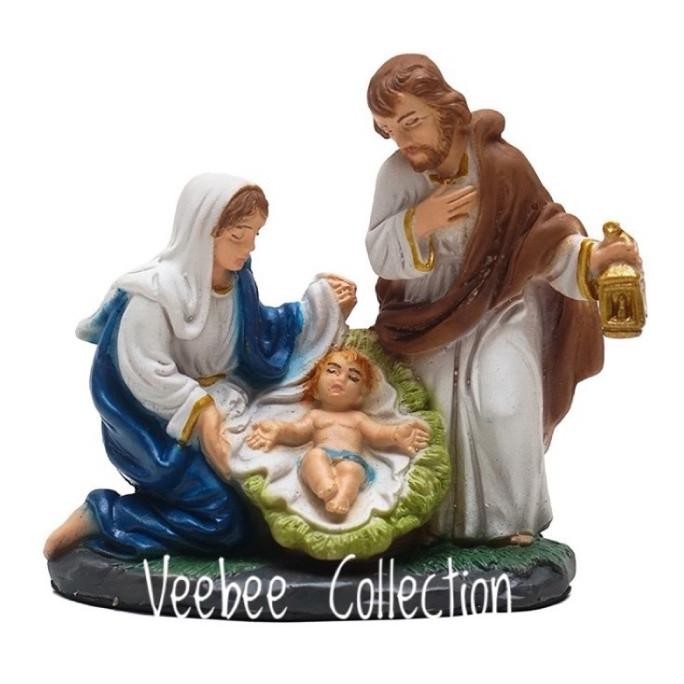 *:*:*:*:*] Patung kelahiran yesus fiber kecil/ Diorama /patung yesus hiasan pohon