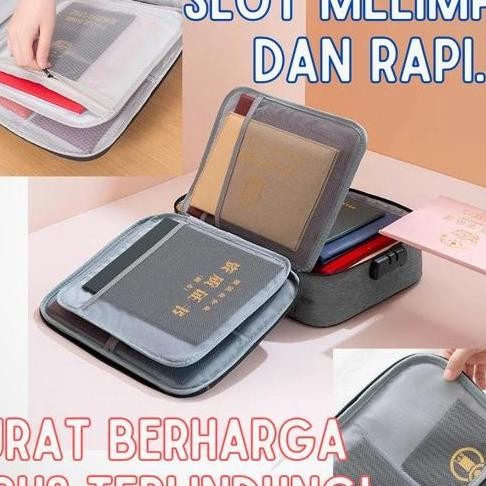 

HOT ITEM TAS BINDER PENYIMPAN DOKUMEN ORGANIZER BAG DENGAN PASSWORD &