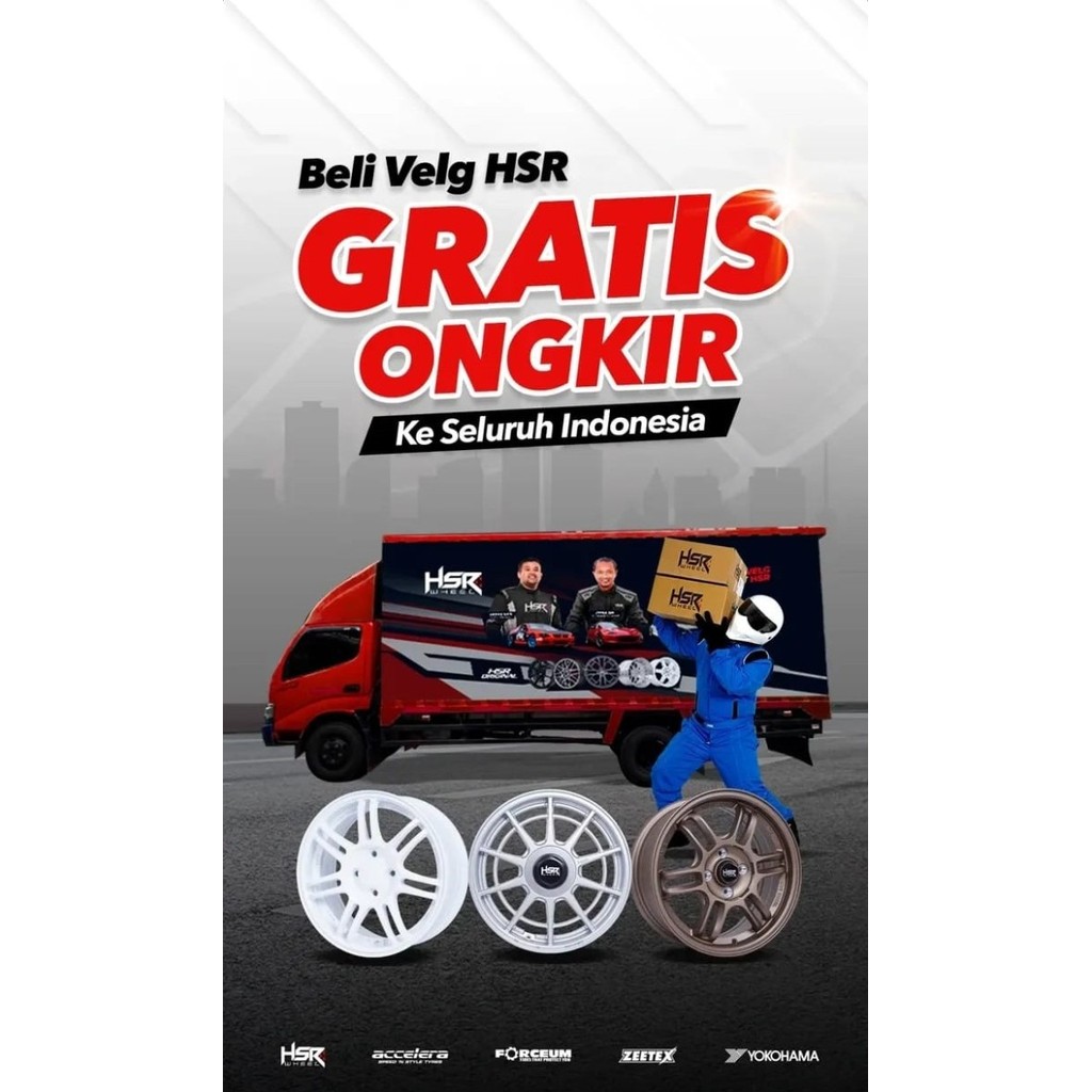 PROMO PAKET VELG DAN BAN R14 AVANZA VELOZ SIGRA AGYA HSR NX SPO 347 RING 14 PLUS BAN ACCELERA ECO
