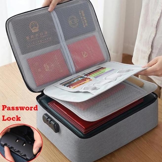 

(RAISSA) PROMO TAS DOKUMEN TRAVEL BAG DOCUMENT STORAGE BOX DENGAN