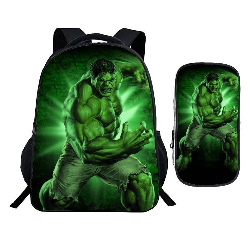 

【Lucky Baby】 Tas Sekolah Hulk Cetak Plus Kotak Pensil 2 Potong Ransel Siswa Sekolah Dasar TK Avengers 3-9 Tahun Mvas Pria |B688EA66|