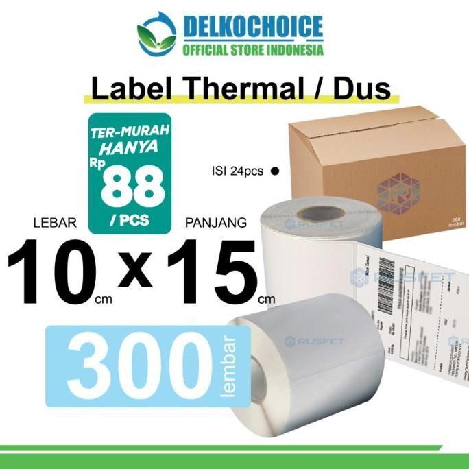 

Label Thermal Stiker Printer Sticker Resi Barcode Pos A6 10X15Cm / Dus