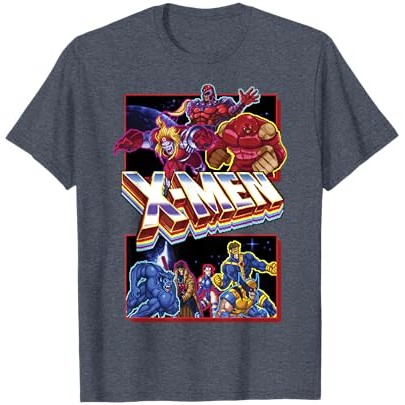 Kaos Panel Logo Video Game Retro Klasik Marvel X-Men |z7xmNIbF|