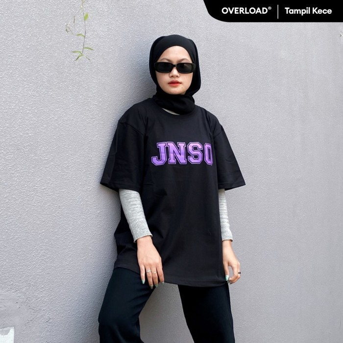 Jiniso Kaos Oversize T-Shirt Classic Hitam Jnso Purple