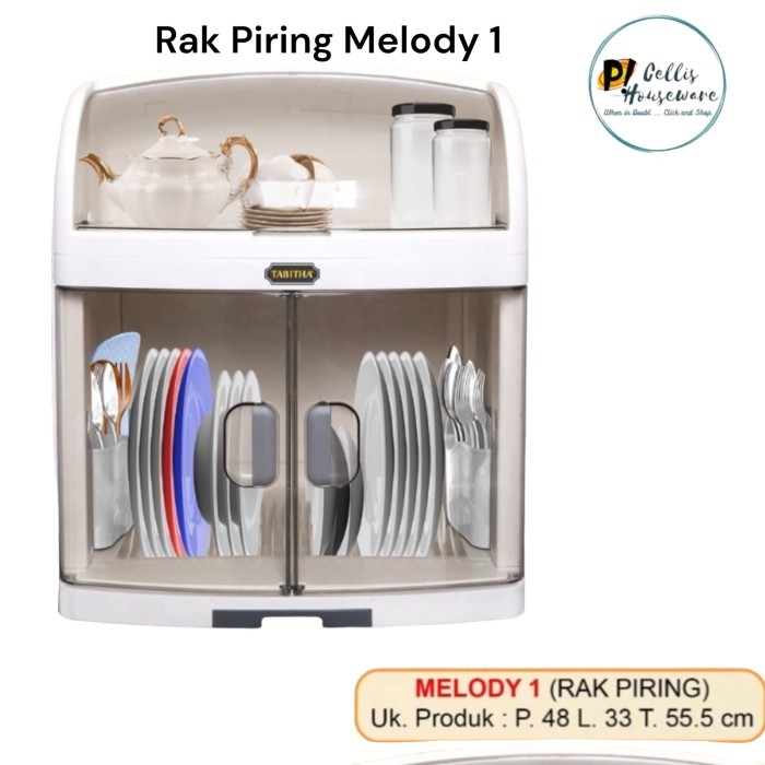 Produk Ready Rak Piring Melody Rak Peniris Piring Jumbo Rak Dapur Estetik Aesthetic