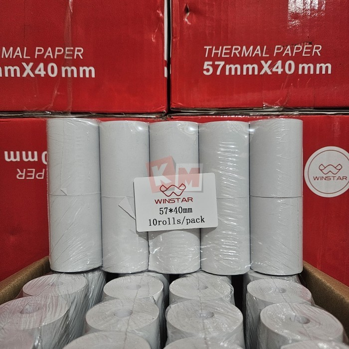 

NEW Kertas Thermal Winstar 57 x 40 mm / 57x40 Coreless Struk Kasir Roll