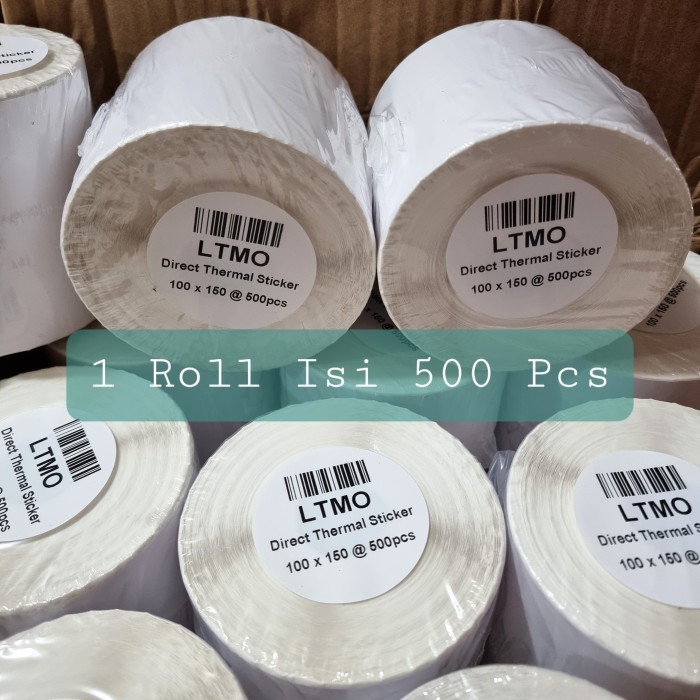 

NEW Direct Thermal Sticker / Kertas Label Barcode 100 x 150 mm A6 500 Pcs