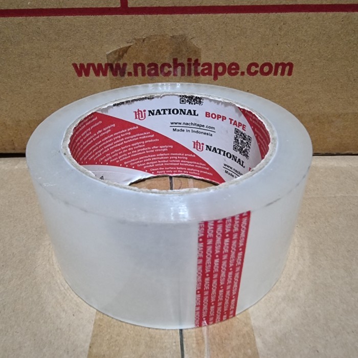 

NEW Lakban Bening National Opp Tape 2 Inch 48 mm x 100 Yard / Produk Nachi