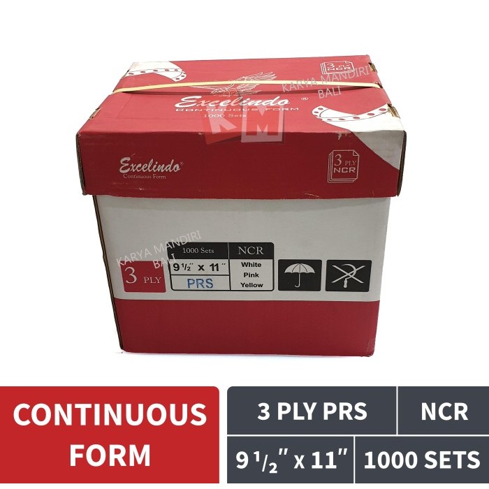 

TERMURAH - Kertas Continuous Form 3 Ply PRS Bagi 2 NCR Excelindo 9 1/2 x 11 K3