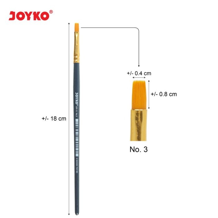 

NEW Brush / Kuas Cat Air / Cat Minyak / Lukis / Acrylic Joyko BR-10 No.3