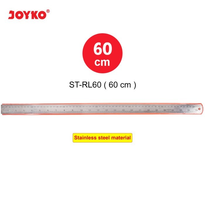 

NEW Stainless Steel Ruler / Penggaris Besi Joyko RL-ST60 60 cm 60cm