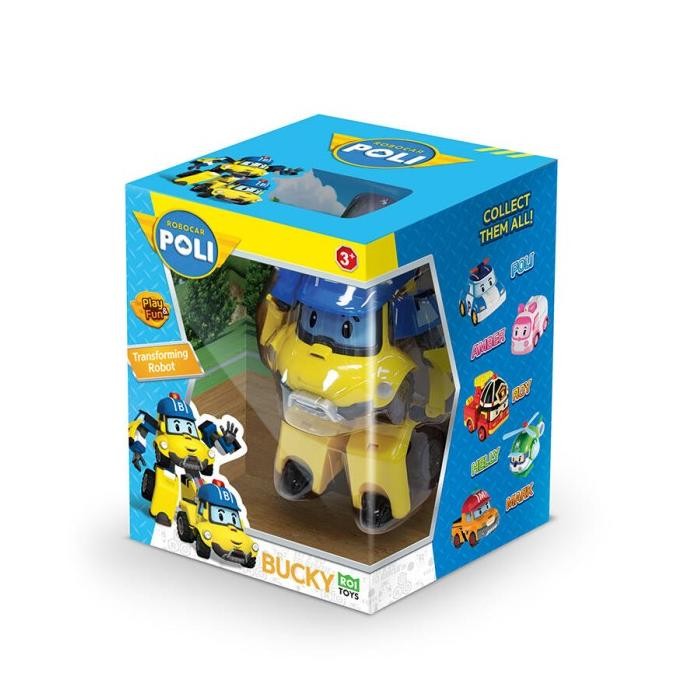 SUPER DEFORMED FIGURE Robocar Poli Transforming Robot Bucky MRT-0655 Mainan Anak Original