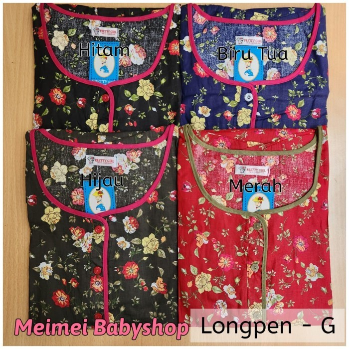 Longdress Lengan Dek / Daster Panjang Katun Pretty Girl Motif