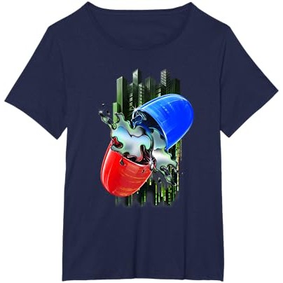 Kaos Kapsul Split Pil Biru Pil Merah WB100 The Matrix |4fPskk5O|