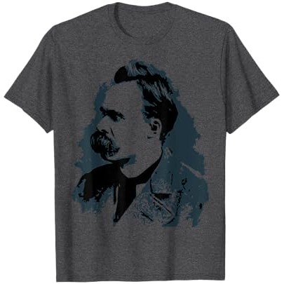 Kaos Gambar Vektor Potret Friedrich Nietzsche |TOcHshwo|