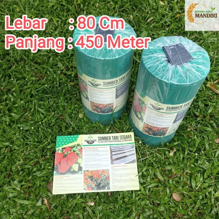 PLASTIK MULSA HITAM PERAK LEBAR 80 CM