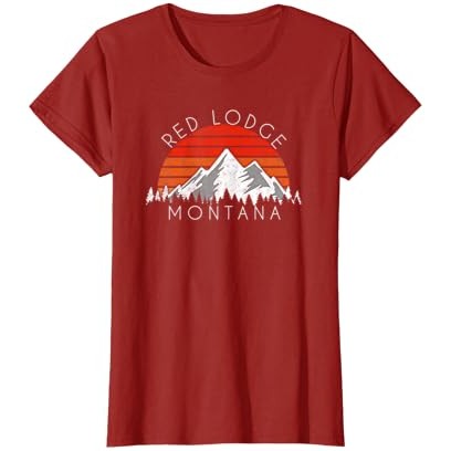 Kaos Vintage Retro Lodge, Montana yang Rusak |ou6lBm2E|