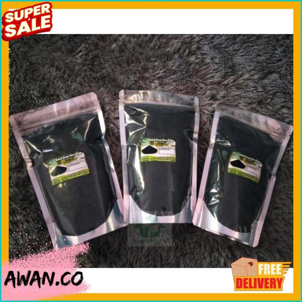 

Pewarna Hitam Alami/Arang Aktif Daun Pisang Super/Kalaras Kemasan 100Gram (Murmer)