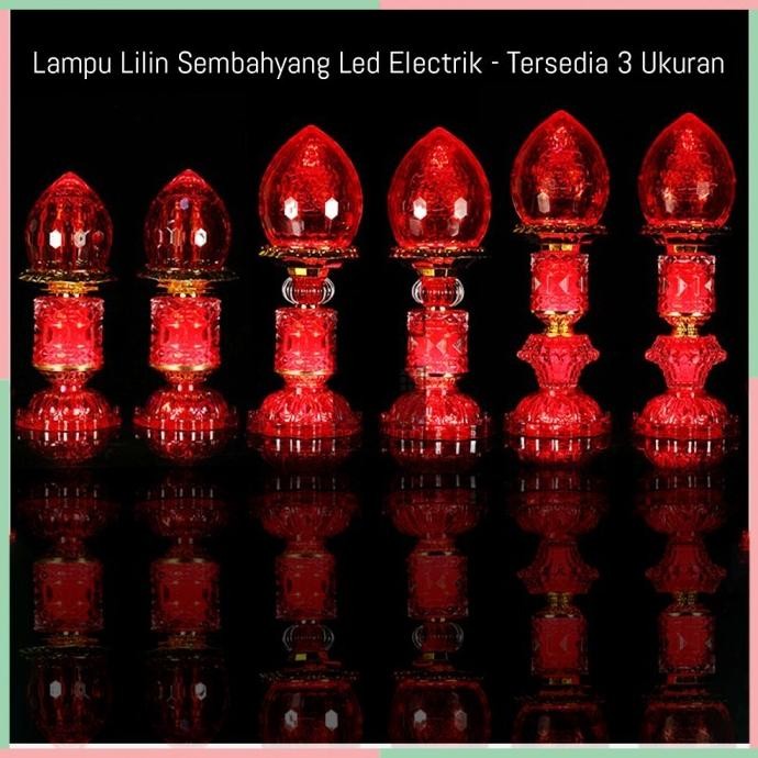LKJ Lampu Lilin Led Candle Light Elektrik Teratai Altar Sembahyang Buddha