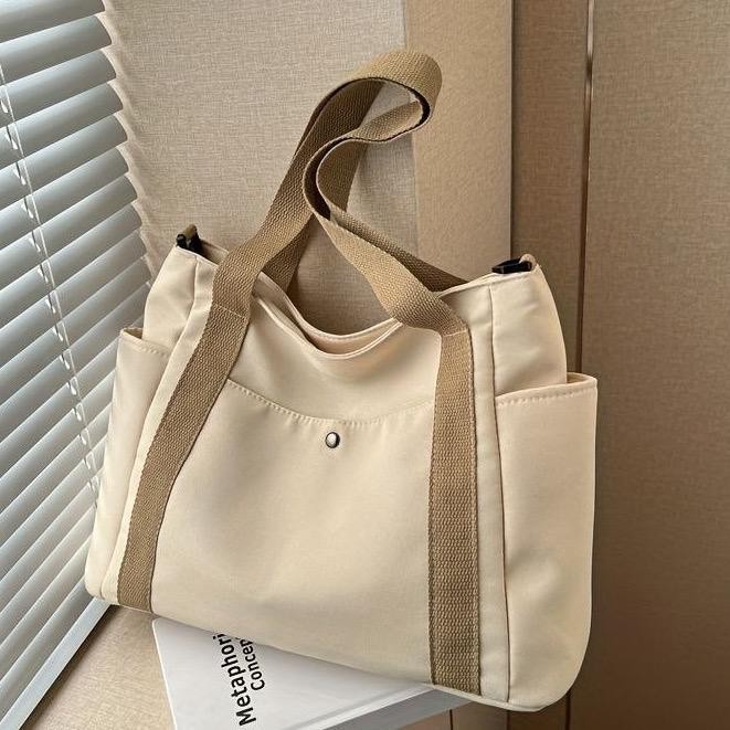 TAS TOTE BAG WANITA KANVAS KULIAH KOREA FASHION TAS BAHU LAPTOP