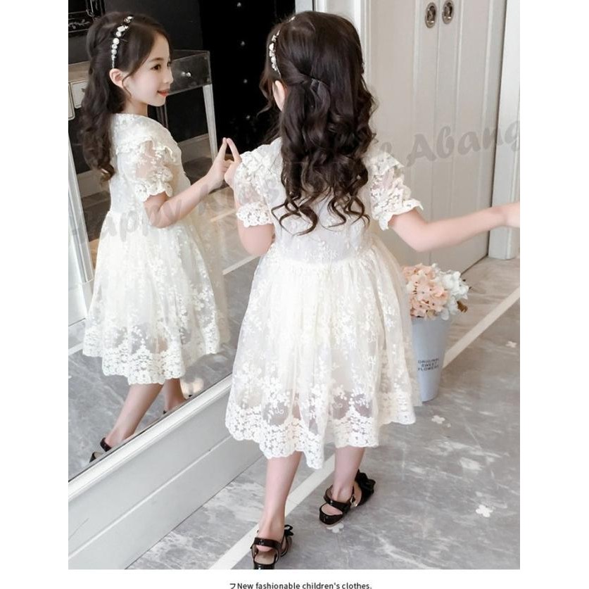 Dress Putih Anak Perempuan / Dress Princess Anak Perempuan