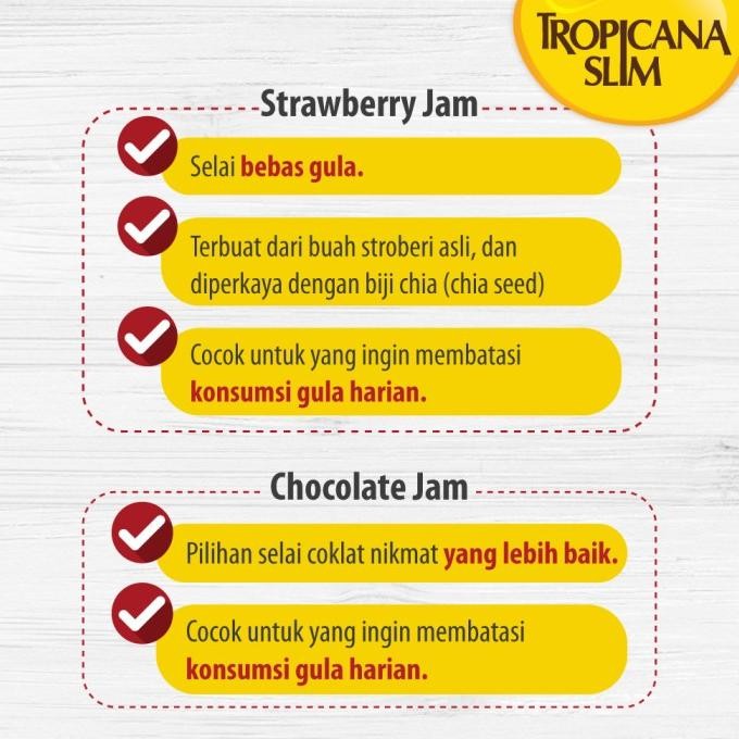 

Triple Pack - Tropicana Slim Chocolate Spread 300G - Selai Cokelat