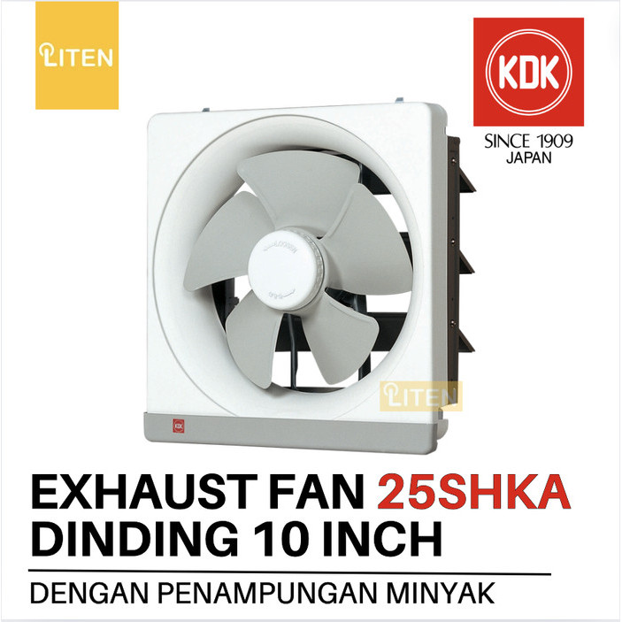 KDK 25SHKA - Exhaust Fan Dinding KDK Penampungan Minyak Heksos Fan Dapur 10 Inch 10" Hisap Asap