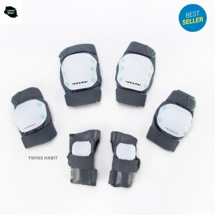 Oxelo Alat Pelindung Dewasa 3 Bagian Skate Dekker Fit 500