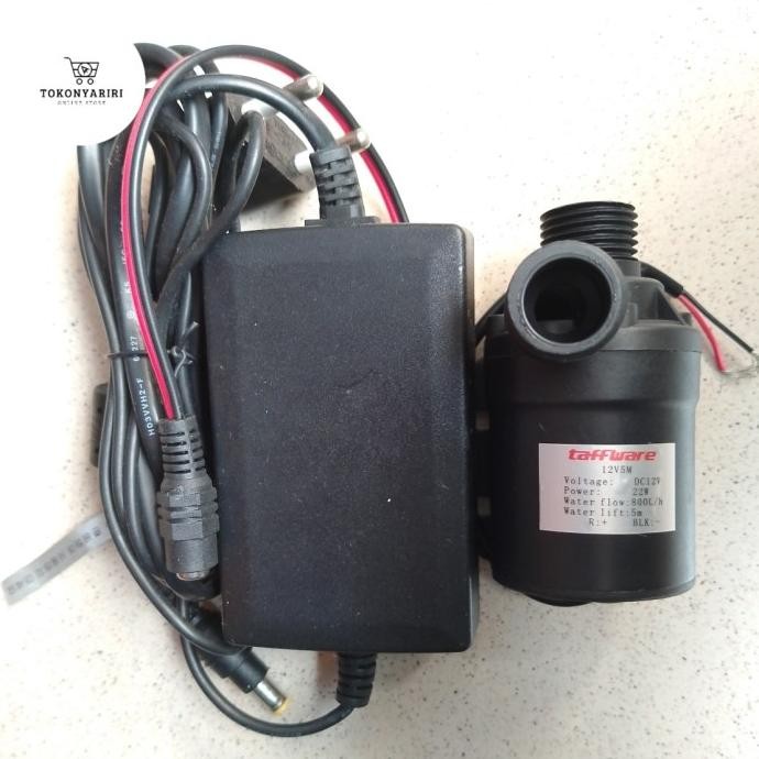 Pompa Air Celup DC 12V + Adaptor 12V - Pompa Air Mini Celup Aquarium [terbaik]