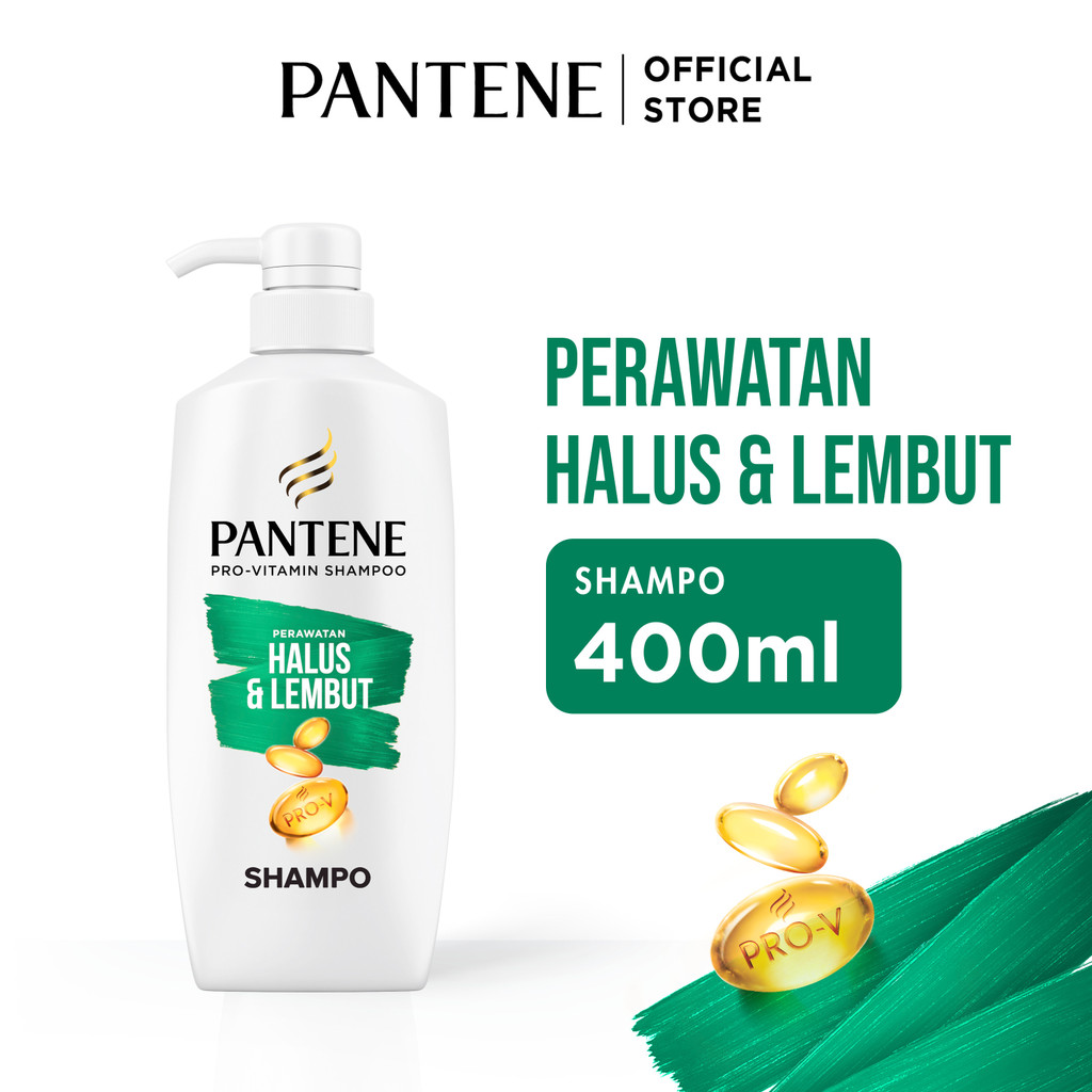 Pantene Sampo Halus dan Lembut Anti Lepek Pro-V Perawatan Rambut 400ml / Pantene Shampoo