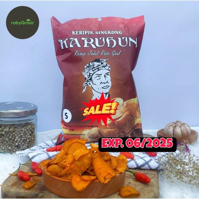 

GRATIS ONGKIR keripik singkong karuhun pedas sedang