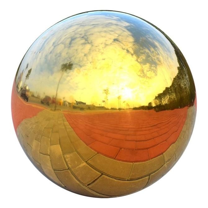 Gold 304 Stainless Hollow Ball Seamless Mirror Ball Sphere