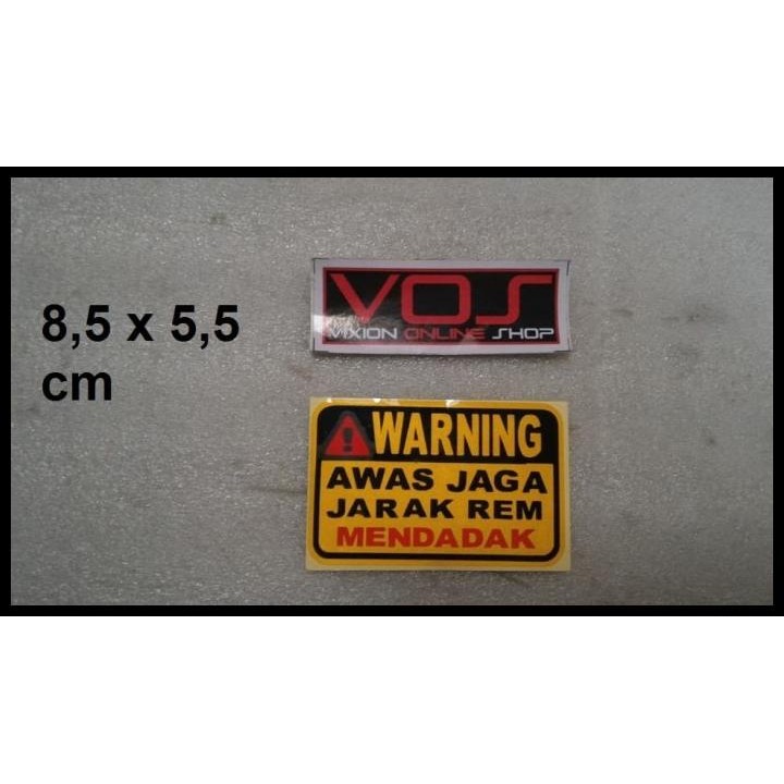 

HOT DEAL STIKER UNIK WARNING JAGA JARAK !!