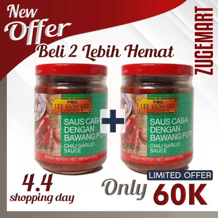 

Promo Promo 4.4 beli 2 lebih hemat Lee Kum Kee Sambal Bawang Putih - 226 gr