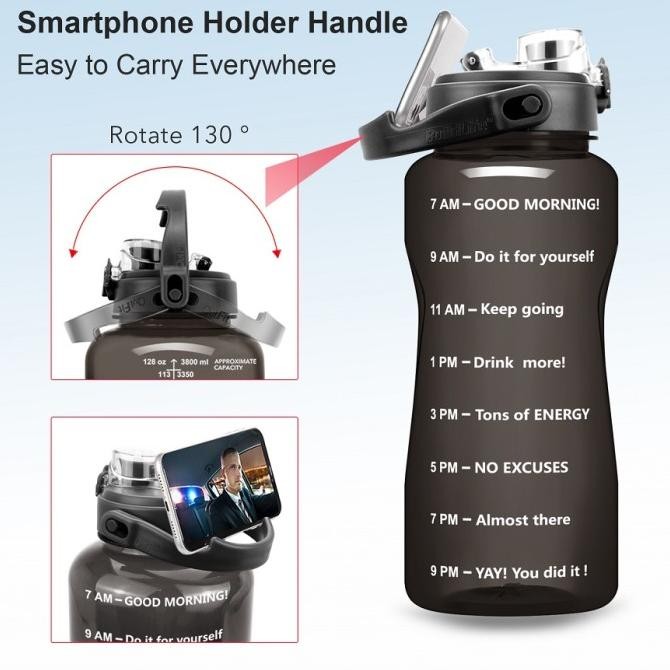 QuiFit 2L Flop Flip Cap Tritan Bottle Botol Minum