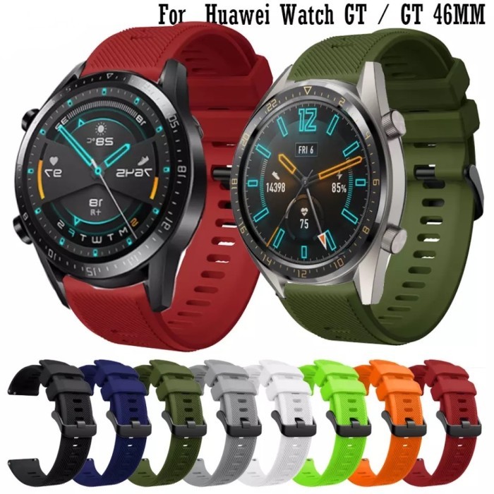 Strap Sport Rubber Tali Jam Huawei Watch Gt 2 46Mm / Gt 2E / Gt 2 Pro