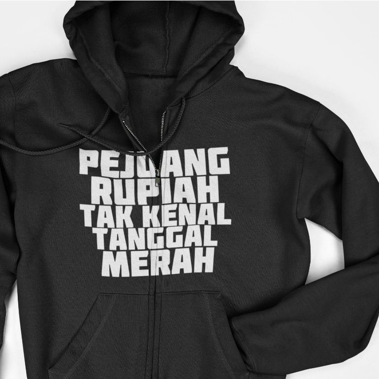 Hoodie Jaket Zipper - Pejuang Rupiah