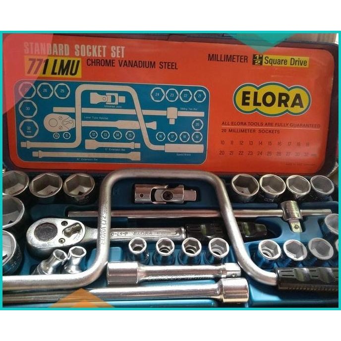 ELORA Kunci Sock Set 1/2" - Socket Wrench Set 26 Pcs Made in Germany 1