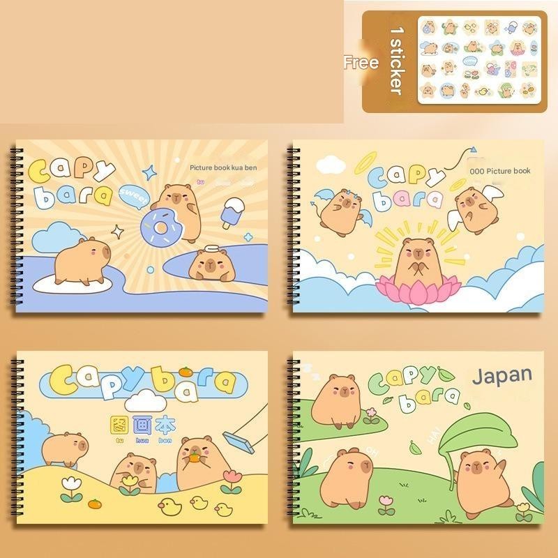 

[Khusus Batam] Buku Gambar Capybara Anak, Buku Gambar Polos A4, Drawing Book [G]