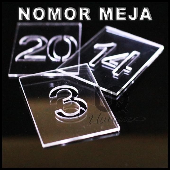

HOT DEAL COSTUM NOMOR MEJA AKRILIK / NOMER ACRYLIC - PUTIH - PUTIH !!